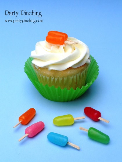 popsicle cupcake, summer cupcake, popsicle candy, cute popsicle, popsicle cupcake topper, summer treat, popsicle party, Mike and Ike