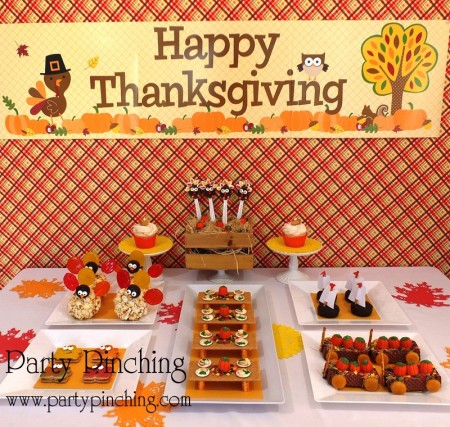 kid dessert table thanksgiving