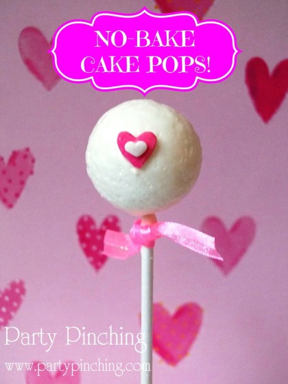 no-bake cake pop, valentine cake pop, heart cakepop, Little Debbie cake pop