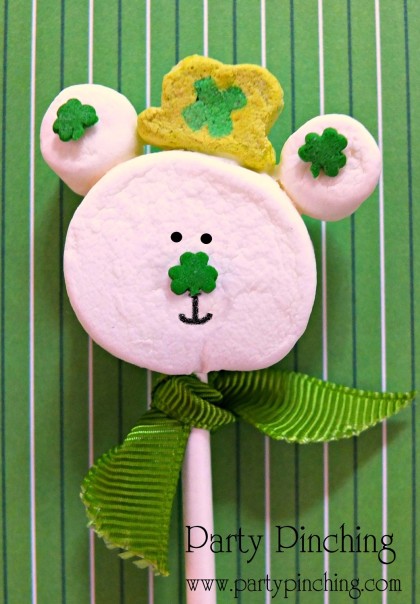 St. Patrick's Day marshmallow pop, St. patrick's day treat, St. Patrick's Day dessert, St Patrick's Day ideas for kids