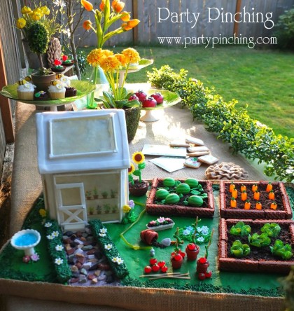 greenhouse cake, garden cake, garden party ideas, garden party desserts