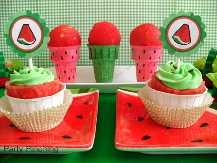 watermelon ideas, watermelon party, watermelon ice cream cones, watermelon treat ideas