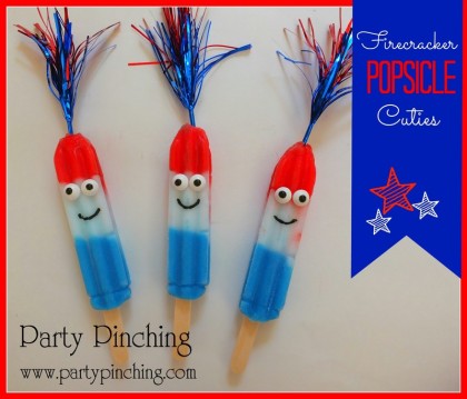 firecracker popsicles, cute popsicles, 4th of july popsicles