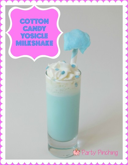cotton candy milkshake, cotton candy yosicle, yosicle popsicles, cute milkshakes, mini milkshakes, state fair milkshakes
