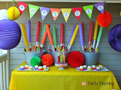 Popsicle party, popsicle pop up party, popsicle cupcakes, popsicle table, popsicle ideas