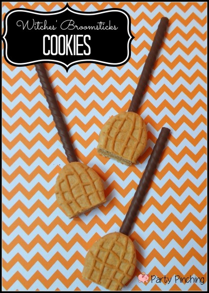witches' broomsticks cookies, nutter butter halloween, ovation candy sticks, halloween cookies, kids halloween party ideas, easy halloween cookies, halloween food