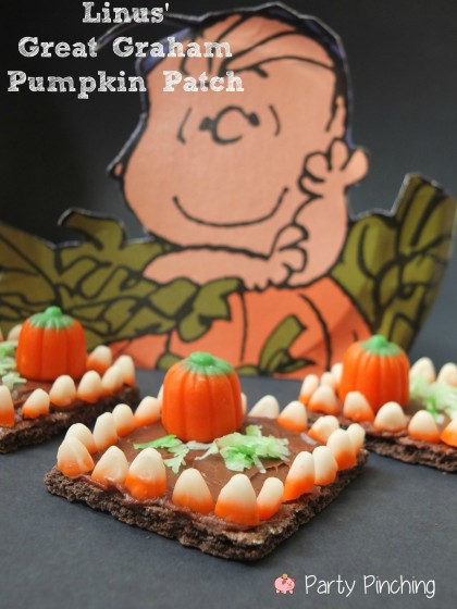 easy halloween dessert, halloween treats for kids, halloween party ideas for kids, great pumpkin charlie brown party, linus pumpkin patch