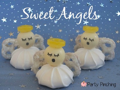 angel cookies, angel treats, easy christmas cookies, lindt lindor truffles