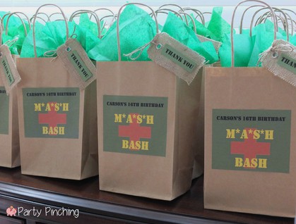 Mash Bash, Mash tv show, Mash television show, Mash theme party, army party, military party ideas, M*A*S*H, boy's 16th birthday ideas