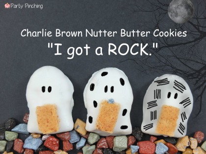 charlie brown nutter butter cookies, Halloween cookies, easy Halloween cookies for kids, It's the Great Pumpkin Charlie Brown party cookies