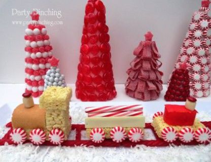 Sweet Christmas Train, cute food for Christmas, Peppermint Train, easy Christmas desserts for kids