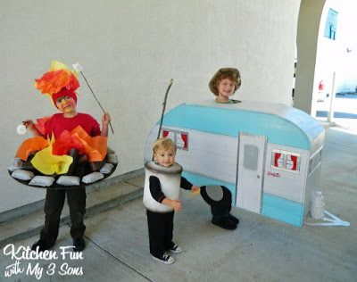 Camping costume, marshmallow costume, trailer costume for kids and baby,Best Halloween costumes for kids, DIY kids costumes, easy kids costumes to make, adorable and cute Halloween costumes for toddlers and infants, Halloween party ideas